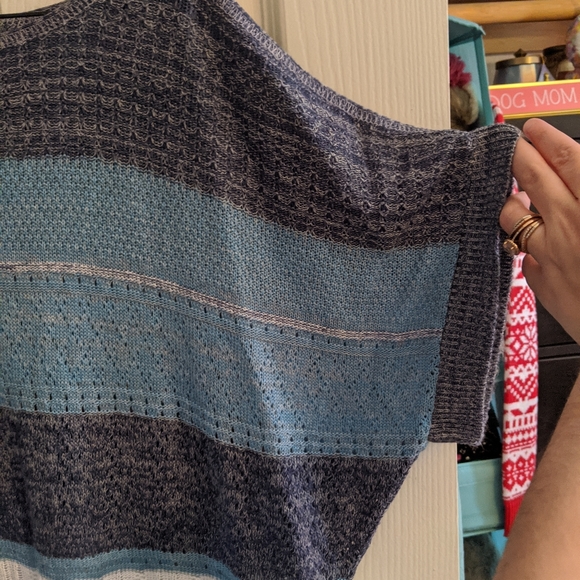 212 multi colored Striped Dolman Top - Picture 2 of 4